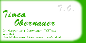 timea obernauer business card